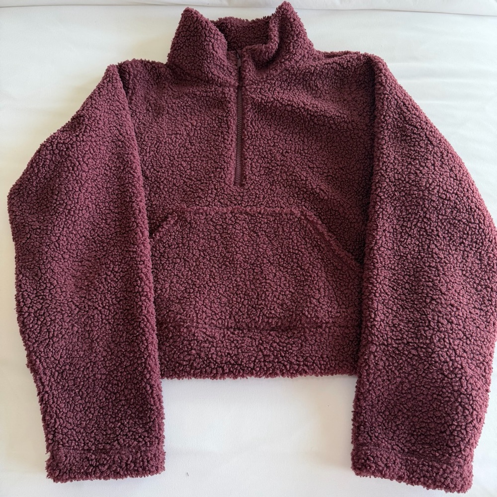 All in Motion Maroon Sherpa Jacket